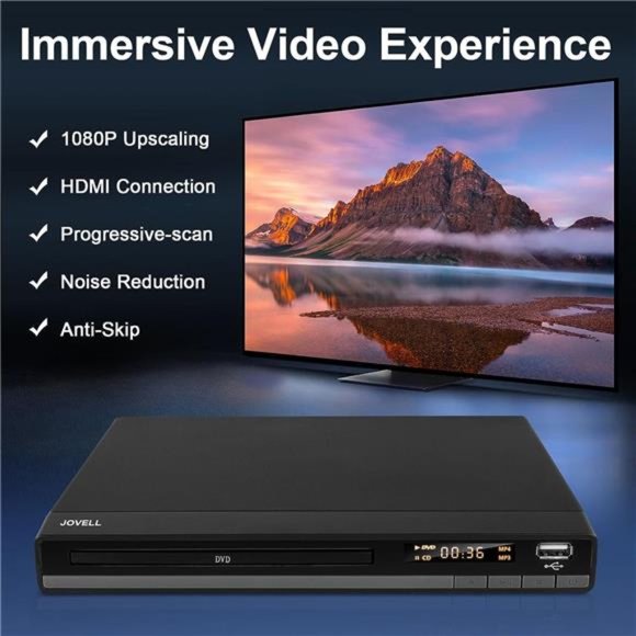 CD DVD Player for TV With HDMI and RCA Cable Included HD 1080P NEW - Picture 4 of 7